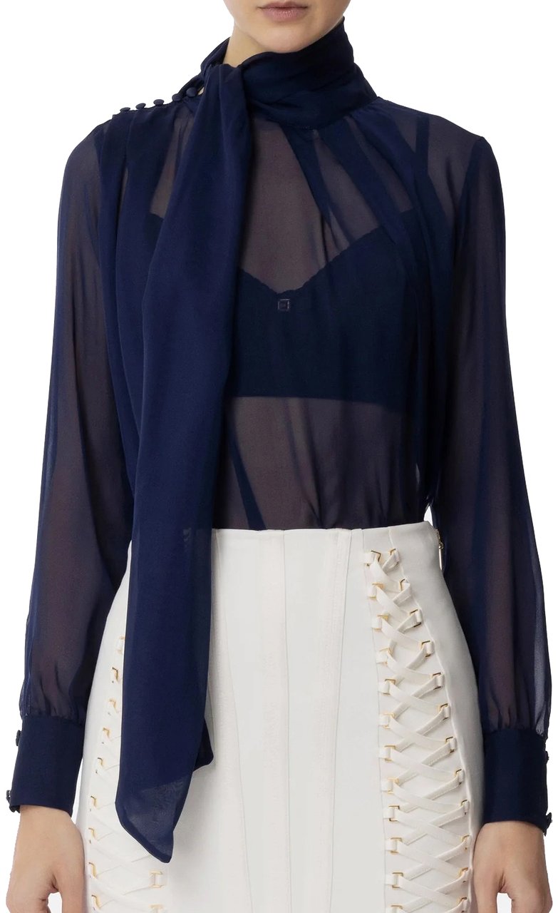Elisabetta Franchi Shirts Blue Blauw