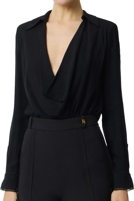 Elisabetta Franchi Top Black Zwart