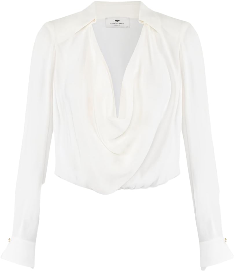 Elisabetta Franchi Top Ivory Wit