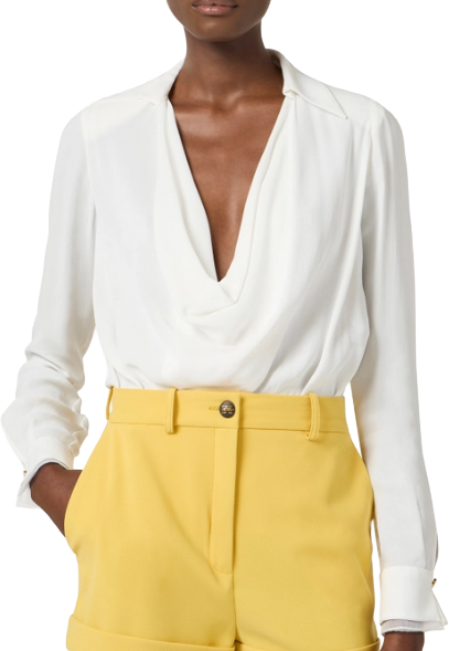 Elisabetta Franchi Top Ivory Wit