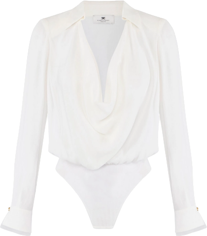 Elisabetta Franchi Top Ivory Wit
