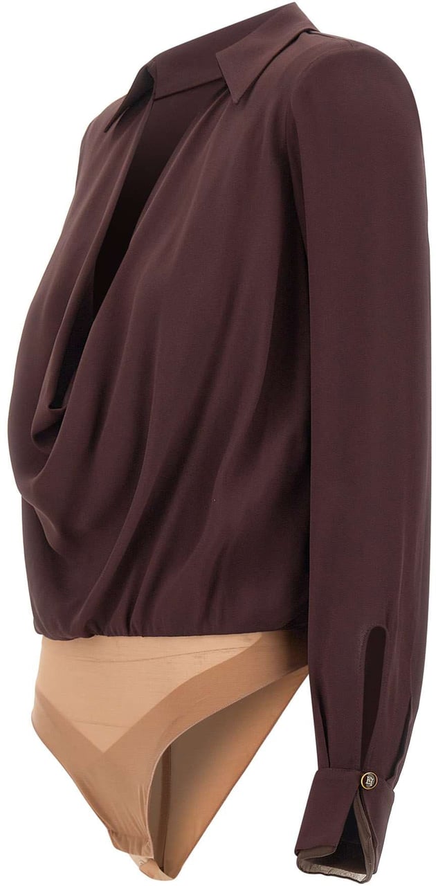 Elisabetta Franchi Top Brown Bruin