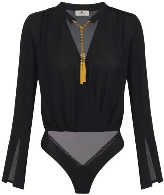 Elisabetta Franchi Top Black Zwart