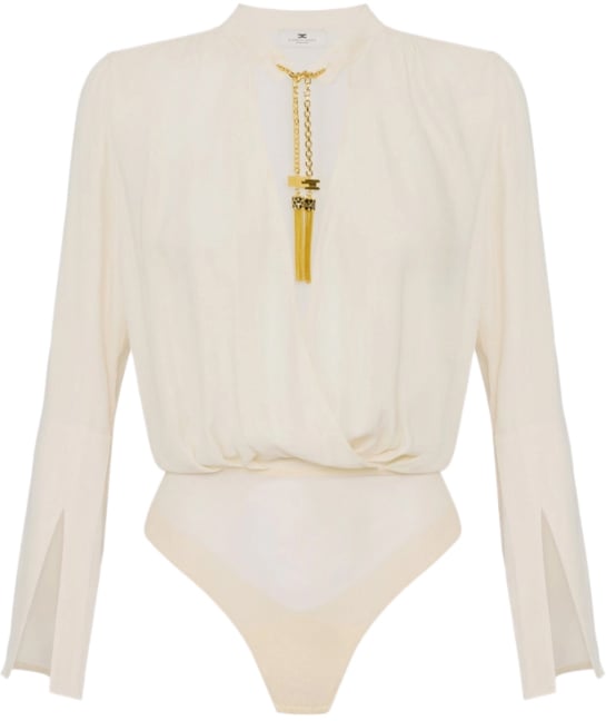 Elisabetta Franchi Top Latte Bruin