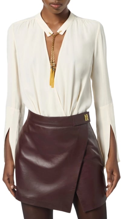 Elisabetta Franchi Top Latte Bruin