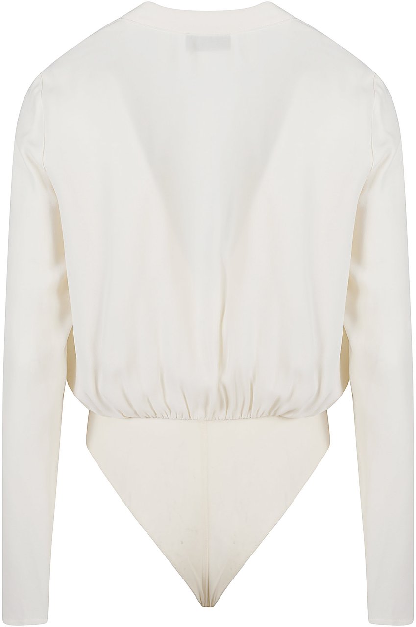 Elisabetta Franchi Long Sleeve Shirt Body White Wit
