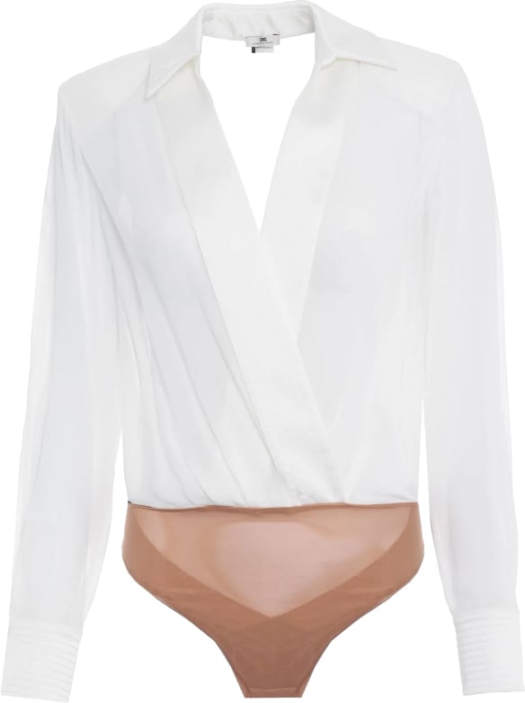 Elisabetta Franchi Top Avorio Wit