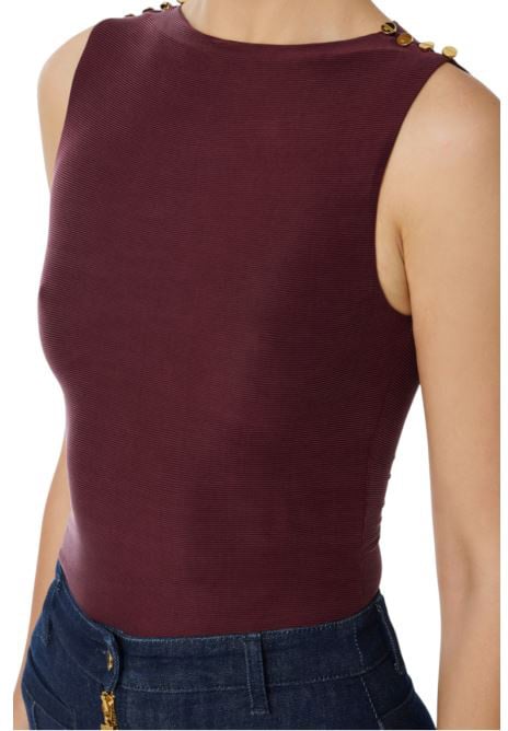 Elisabetta Franchi T-Shirts And Polos Coffee Bruin