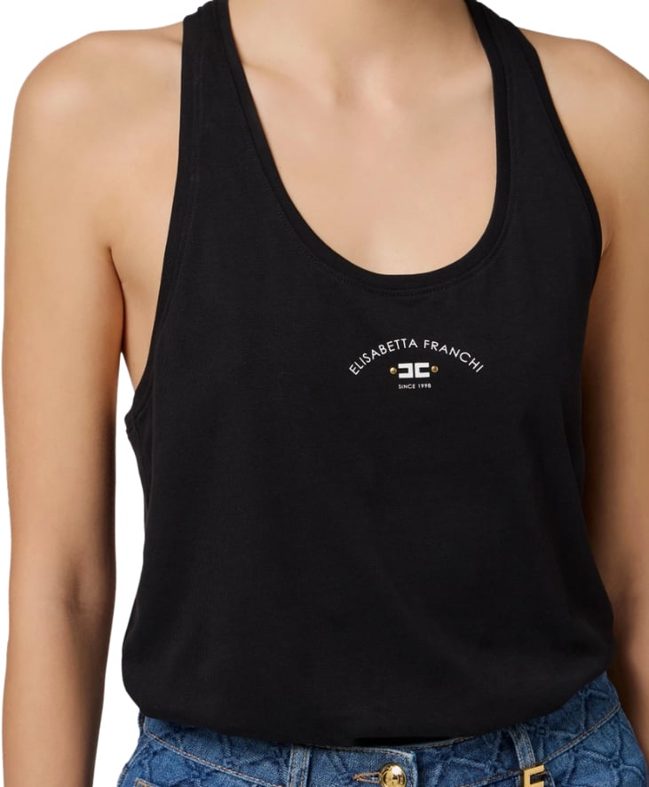 Elisabetta Franchi Top Black Zwart