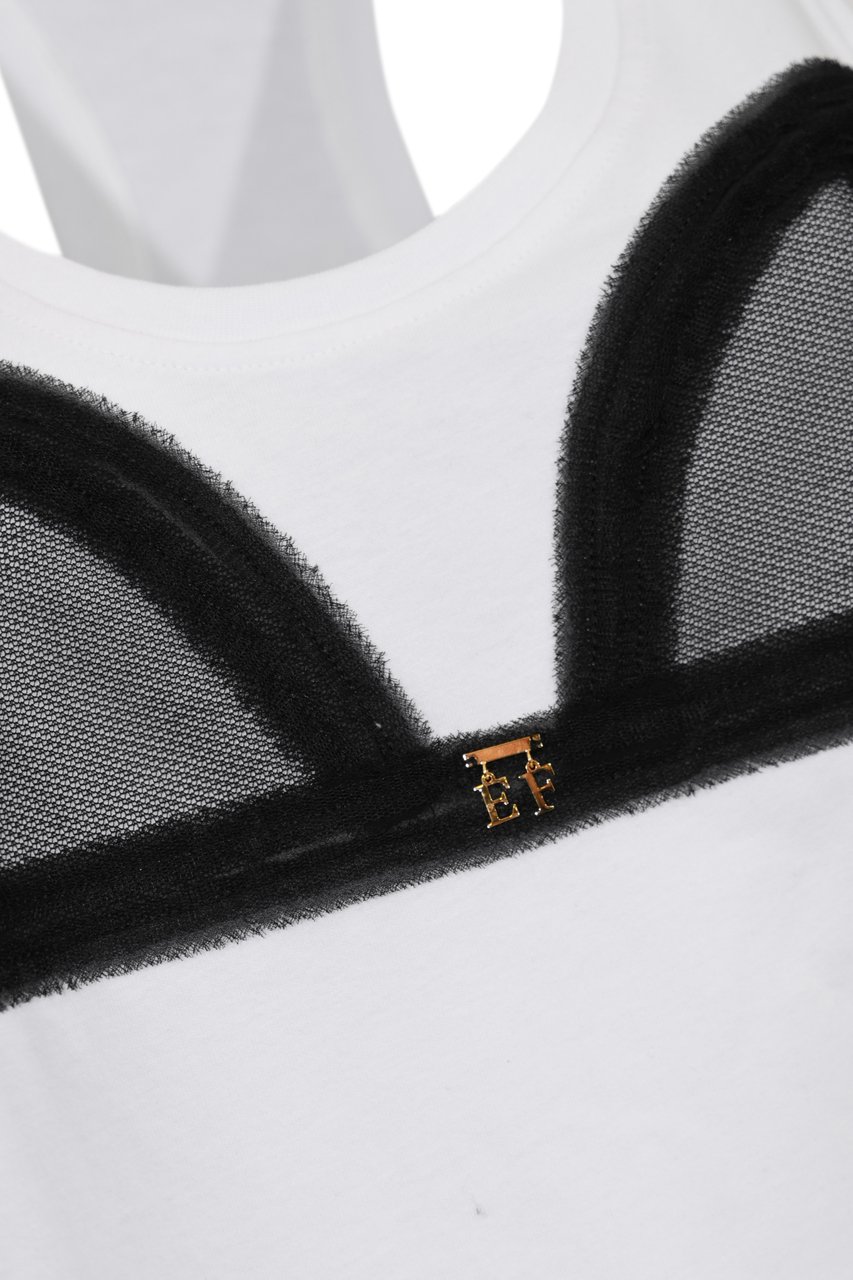 Elisabetta Franchi Top Gessonero Zwart