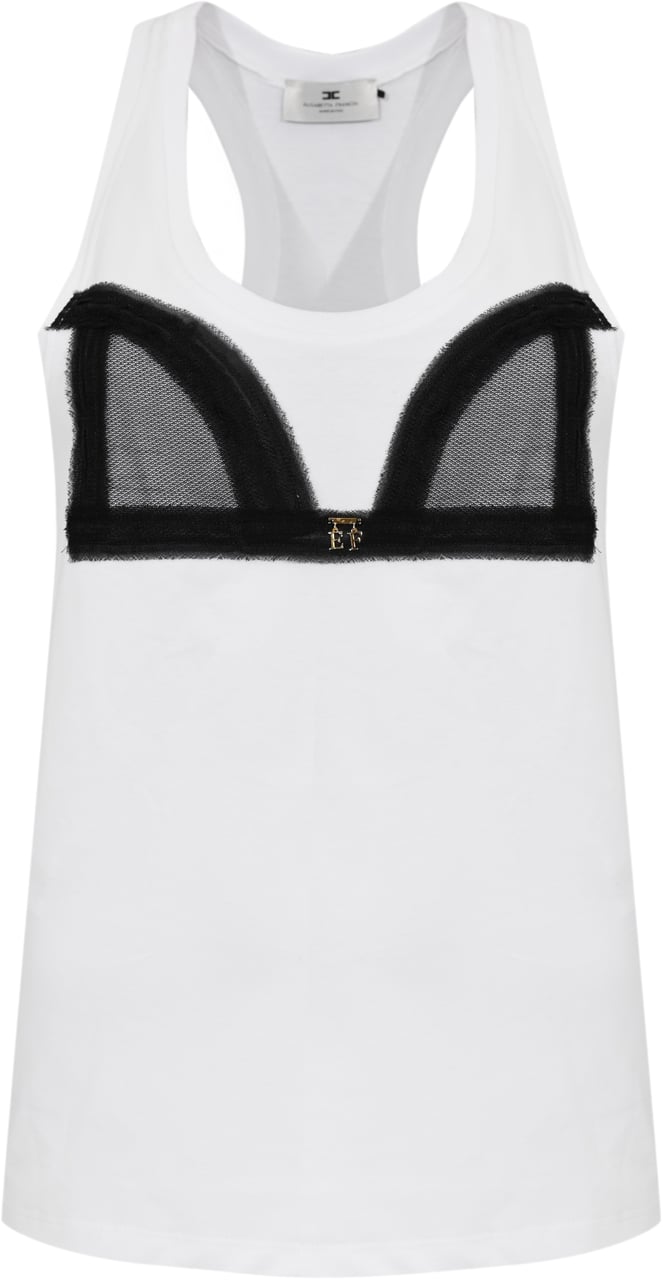 Elisabetta Franchi Top Gessonero Zwart