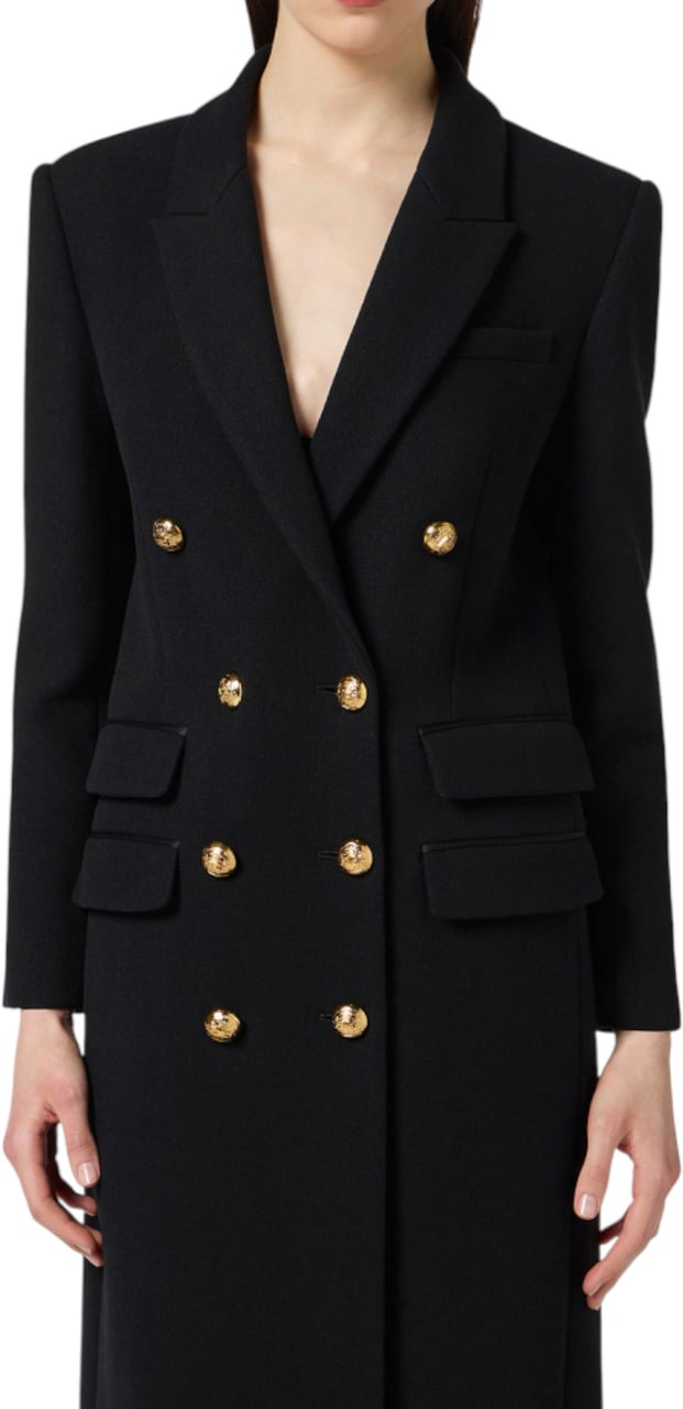 Elisabetta Franchi Coats Black Zwart