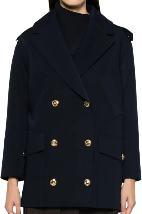 Elisabetta Franchi Coats Blu Navy