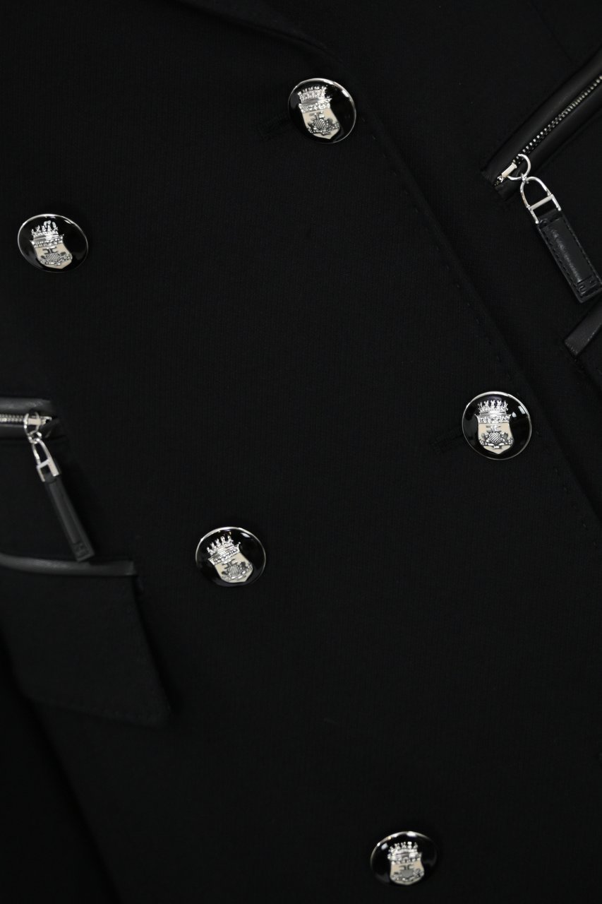 Elisabetta Franchi Coats Black Zwart