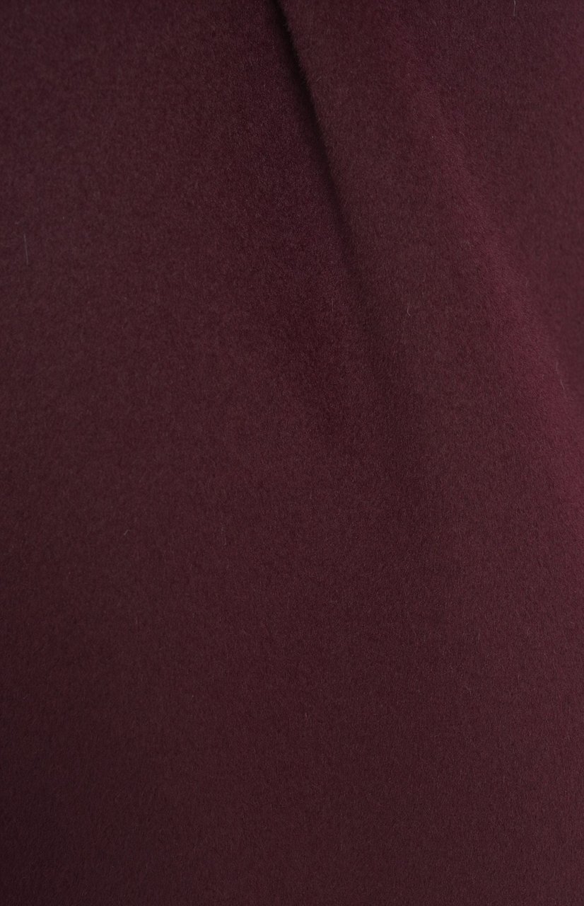 Elisabetta Franchi Wool cape with waist belt Paars