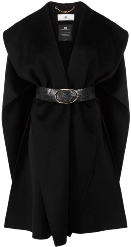 Elisabetta Franchi Coats Black Zwart