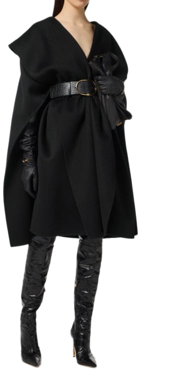 Elisabetta Franchi Coats Black Zwart