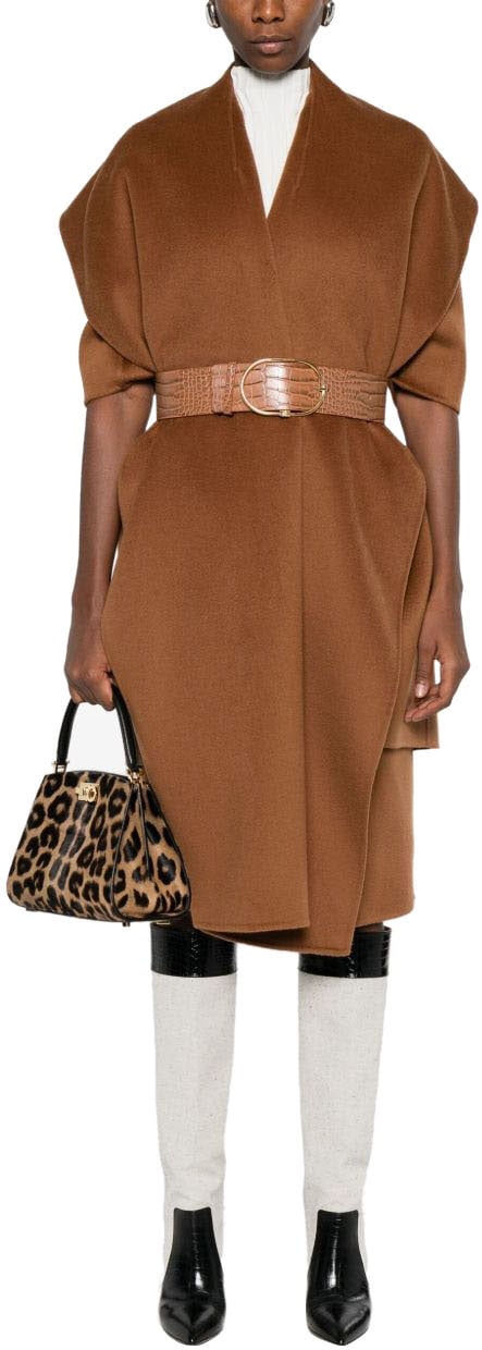 Elisabetta Franchi Coats Brown Bruin