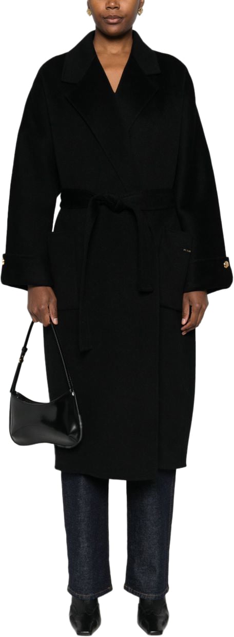 Elisabetta Franchi Coats Black Zwart