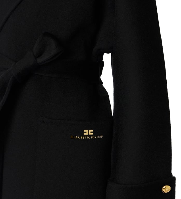 Elisabetta Franchi Coats Black Zwart