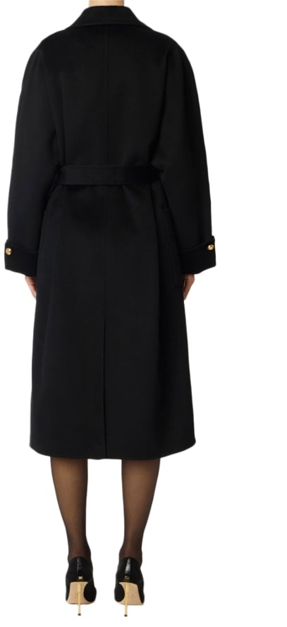 Elisabetta Franchi Coats Black Zwart