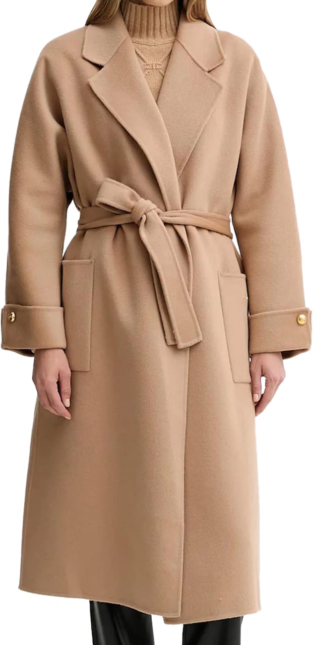 Elisabetta Franchi Coats Honey Geel