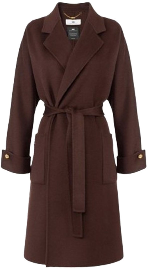 Elisabetta Franchi Coats Brown Bruin
