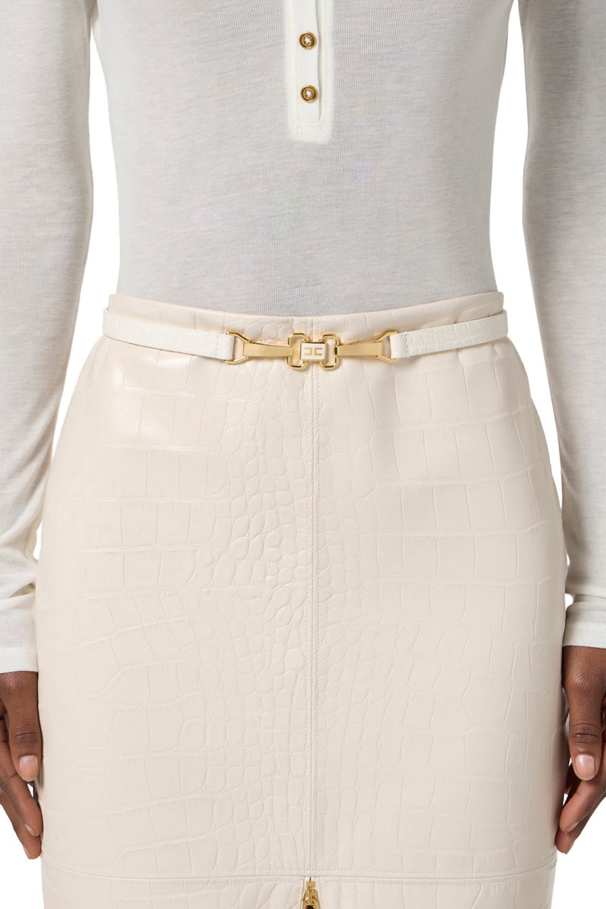 Elisabetta Franchi Belts Ivory Wit