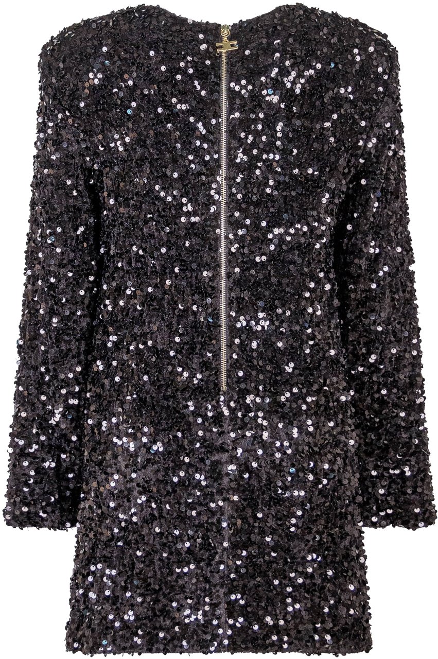 Elisabetta Franchi Elisabetta Franchi Kids Abito Nero con Paillettes Zwart