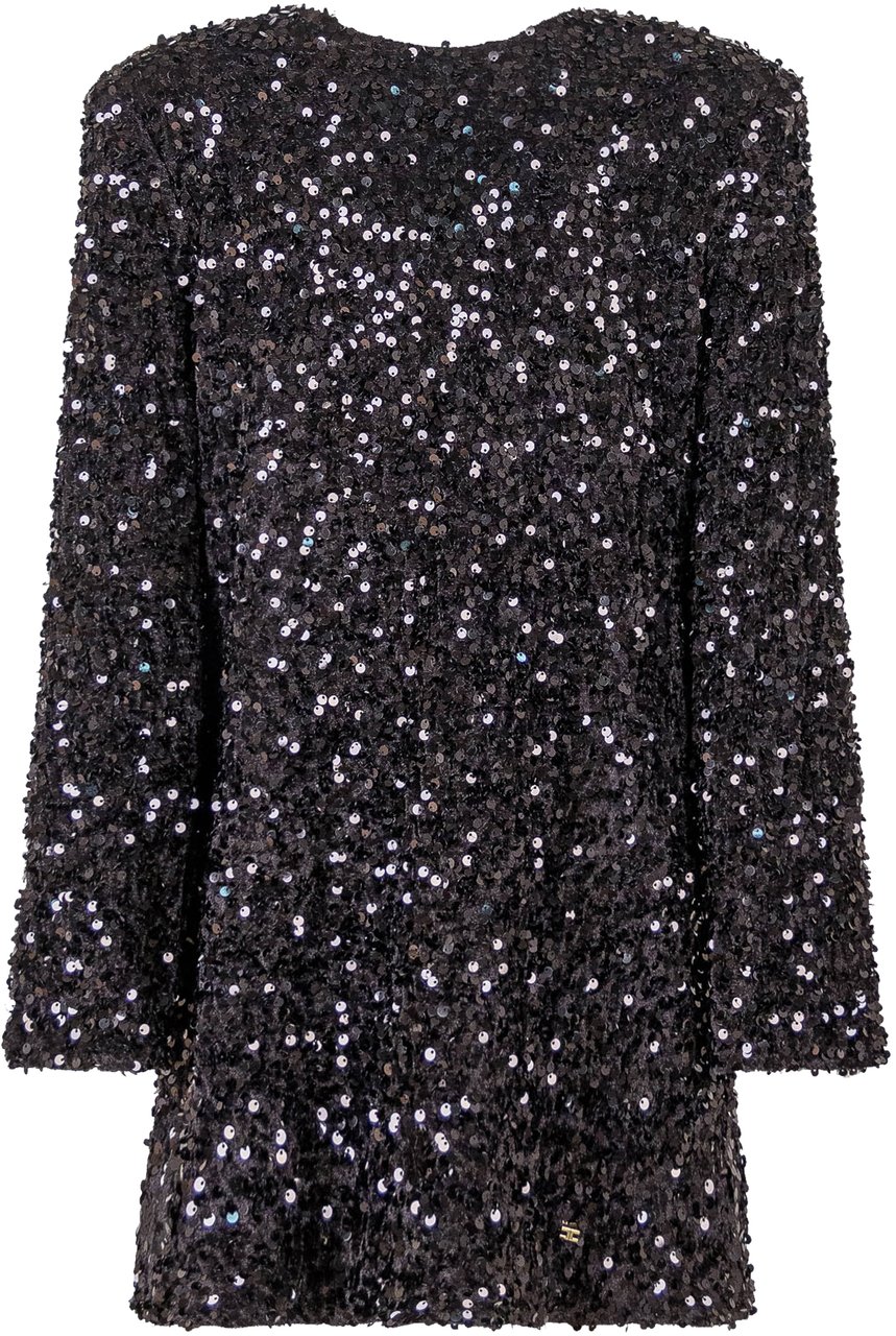 Elisabetta Franchi Elisabetta Franchi Kids Abito Nero con Paillettes Zwart