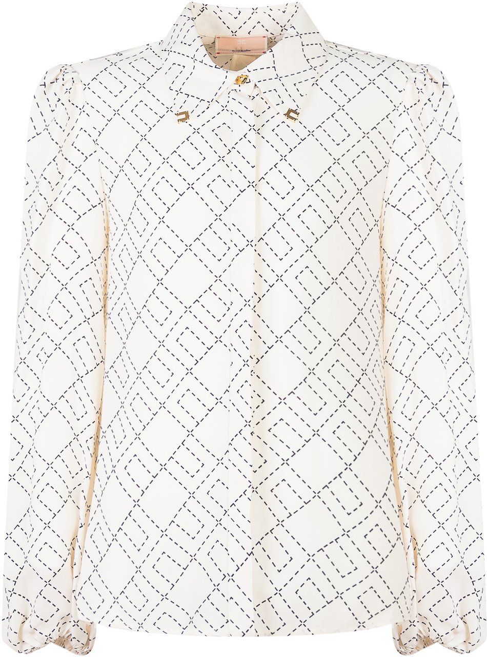 Elisabetta Franchi Kids Camicia Bianca con Logo Wit