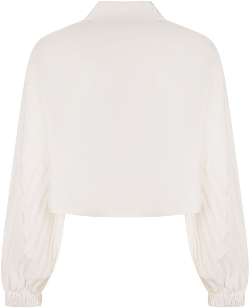 Elisabetta Franchi Camicia Cropped con Maniche Lunghe Wit