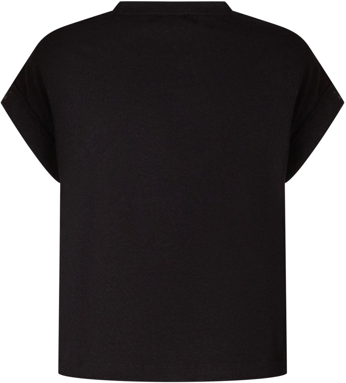 Elisabetta Franchi T-shirt con Nodo Frontale Zwart