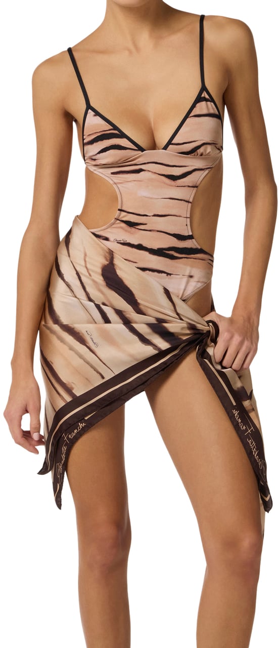 Elisabetta Franchi Scarfs Camel Beige