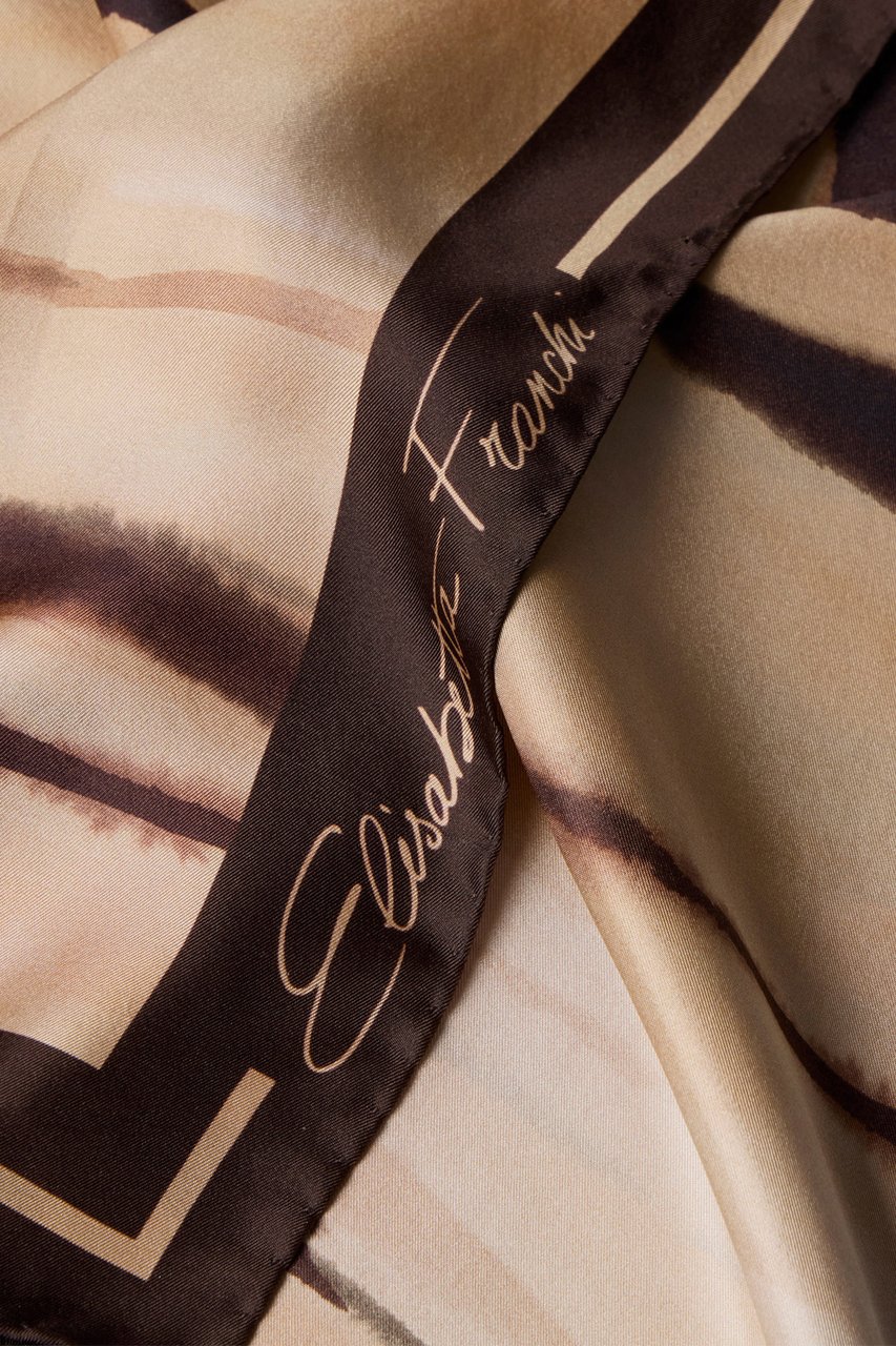 Elisabetta Franchi Scarfs Camel Beige