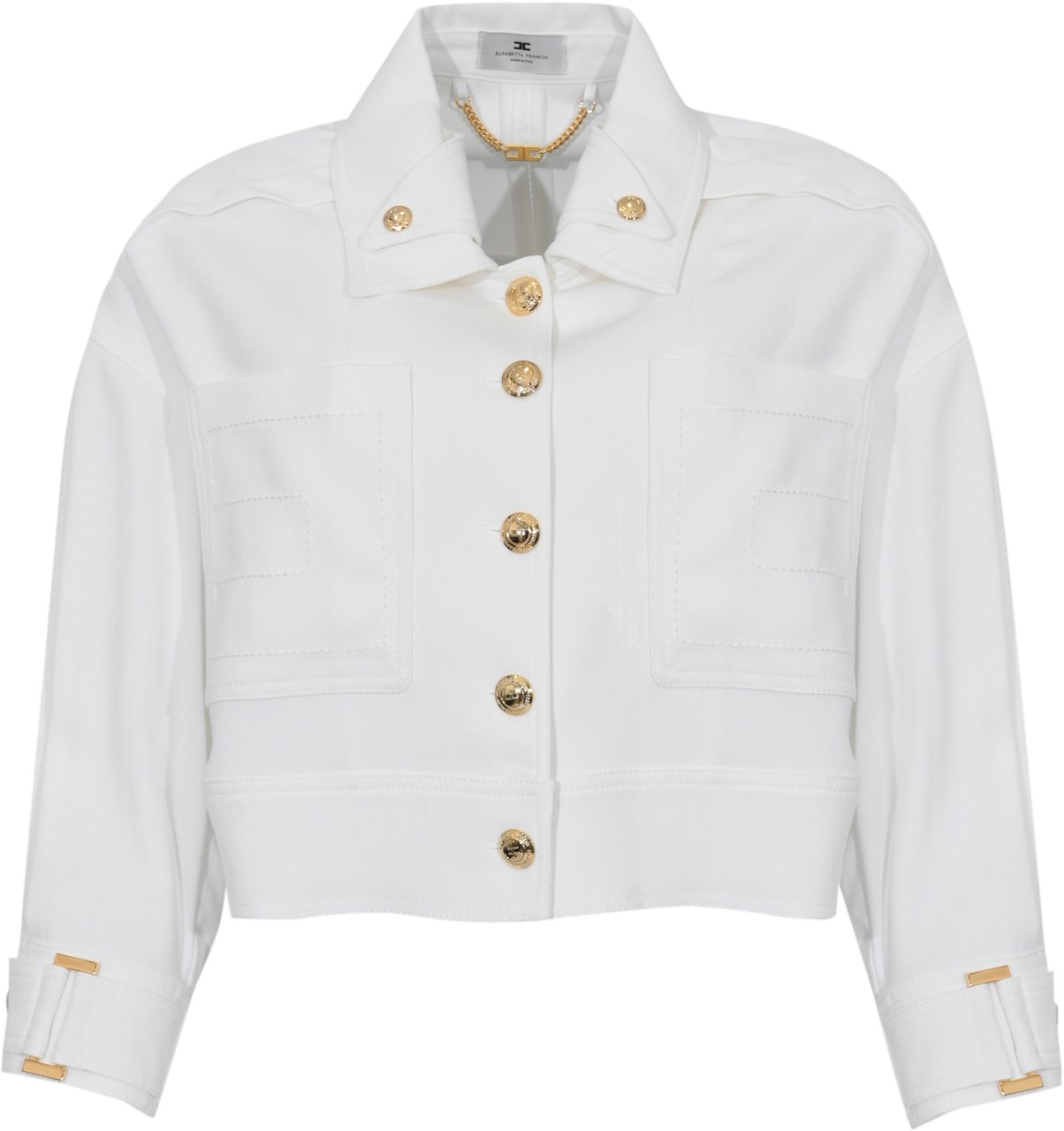 Elisabetta Franchi Coats Ivory Wit