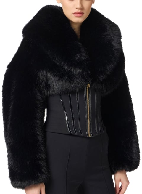 Elisabetta Franchi Coats Black Zwart