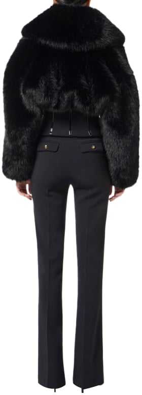 Elisabetta Franchi Coats Black Zwart