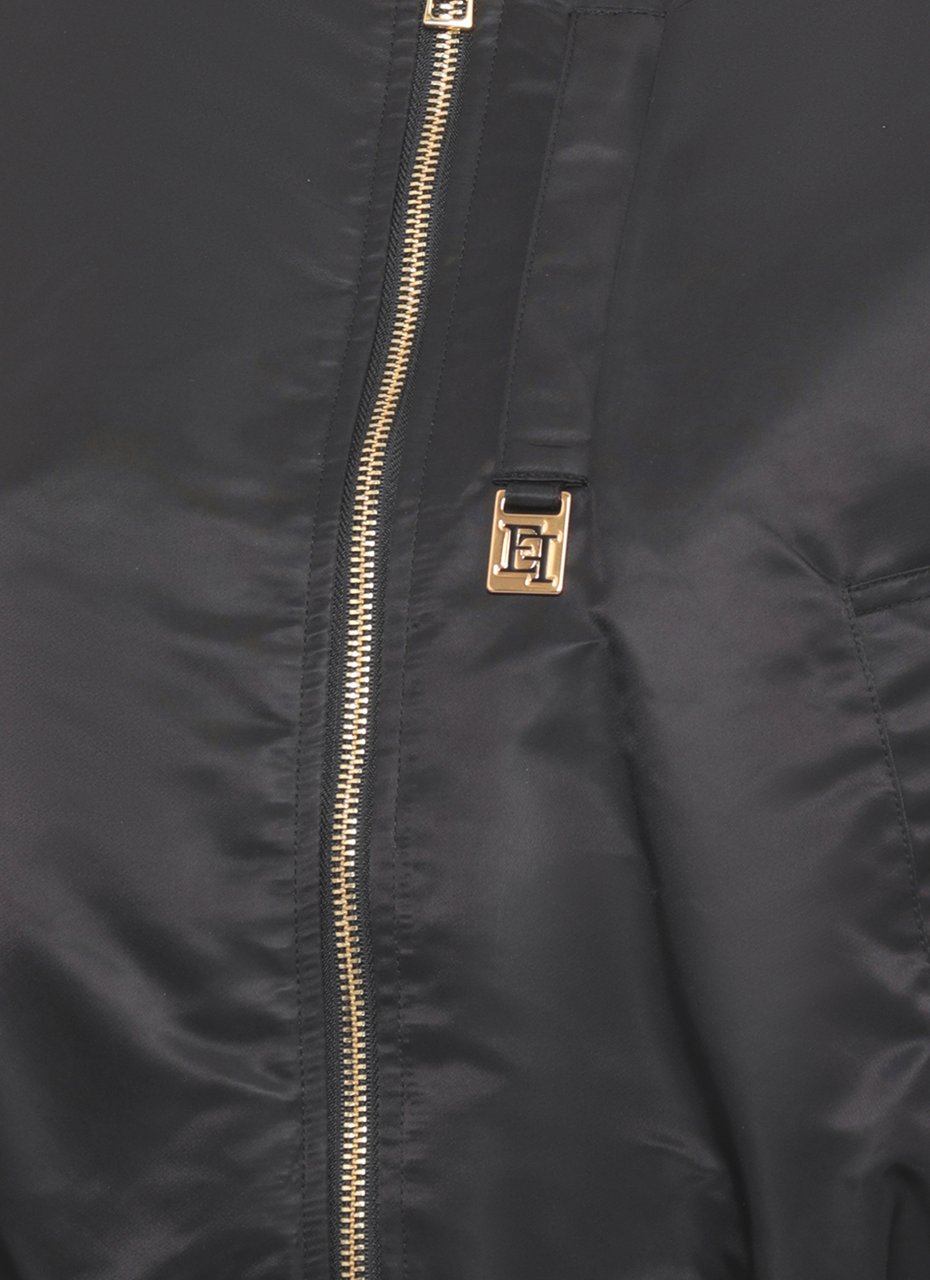Elisabetta Franchi Coats Black Zwart