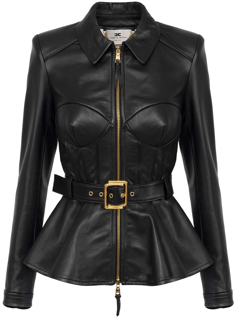 Elisabetta Franchi Coats Black Zwart