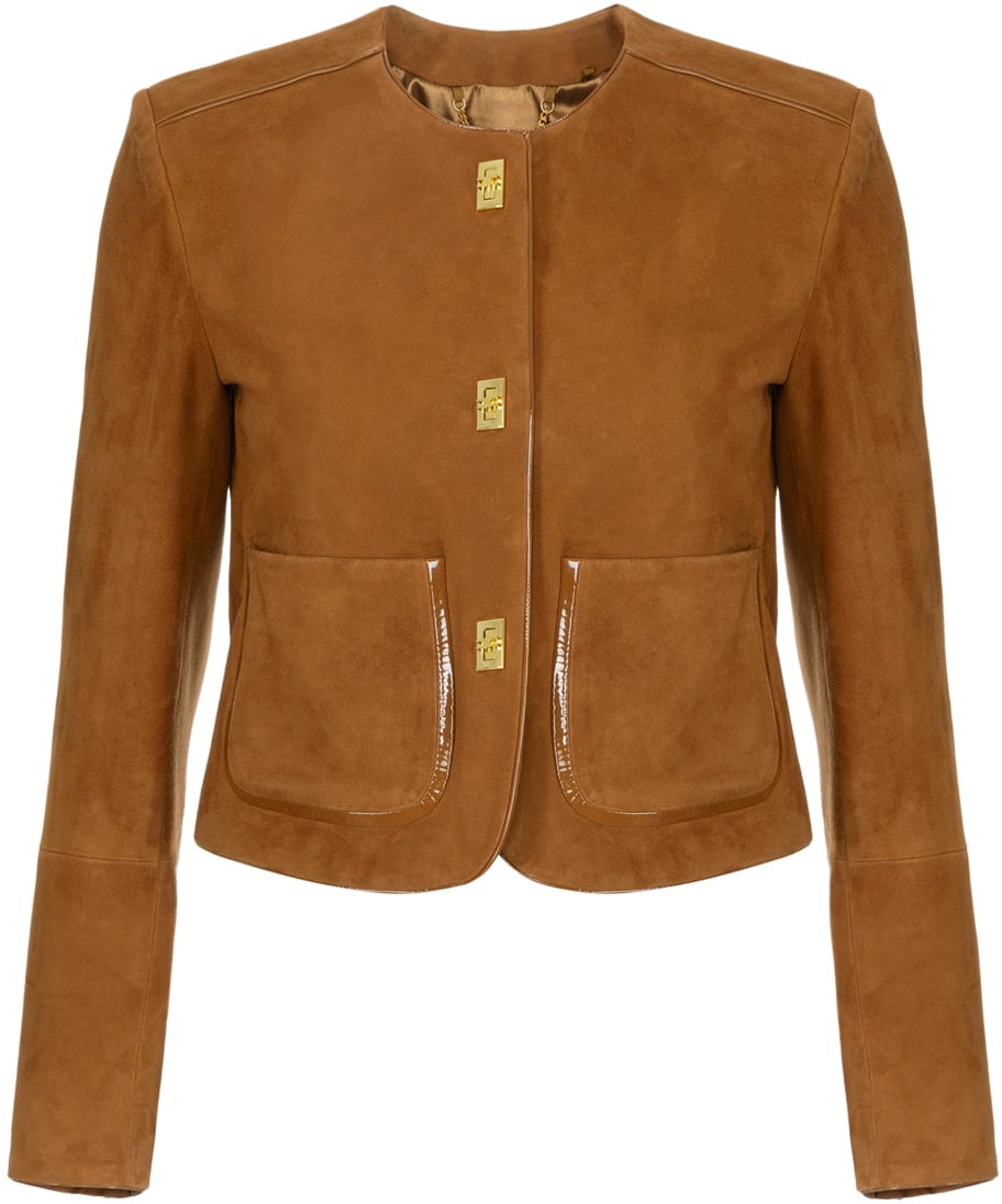 Elisabetta Franchi Jackets Brown Sugar Bruin