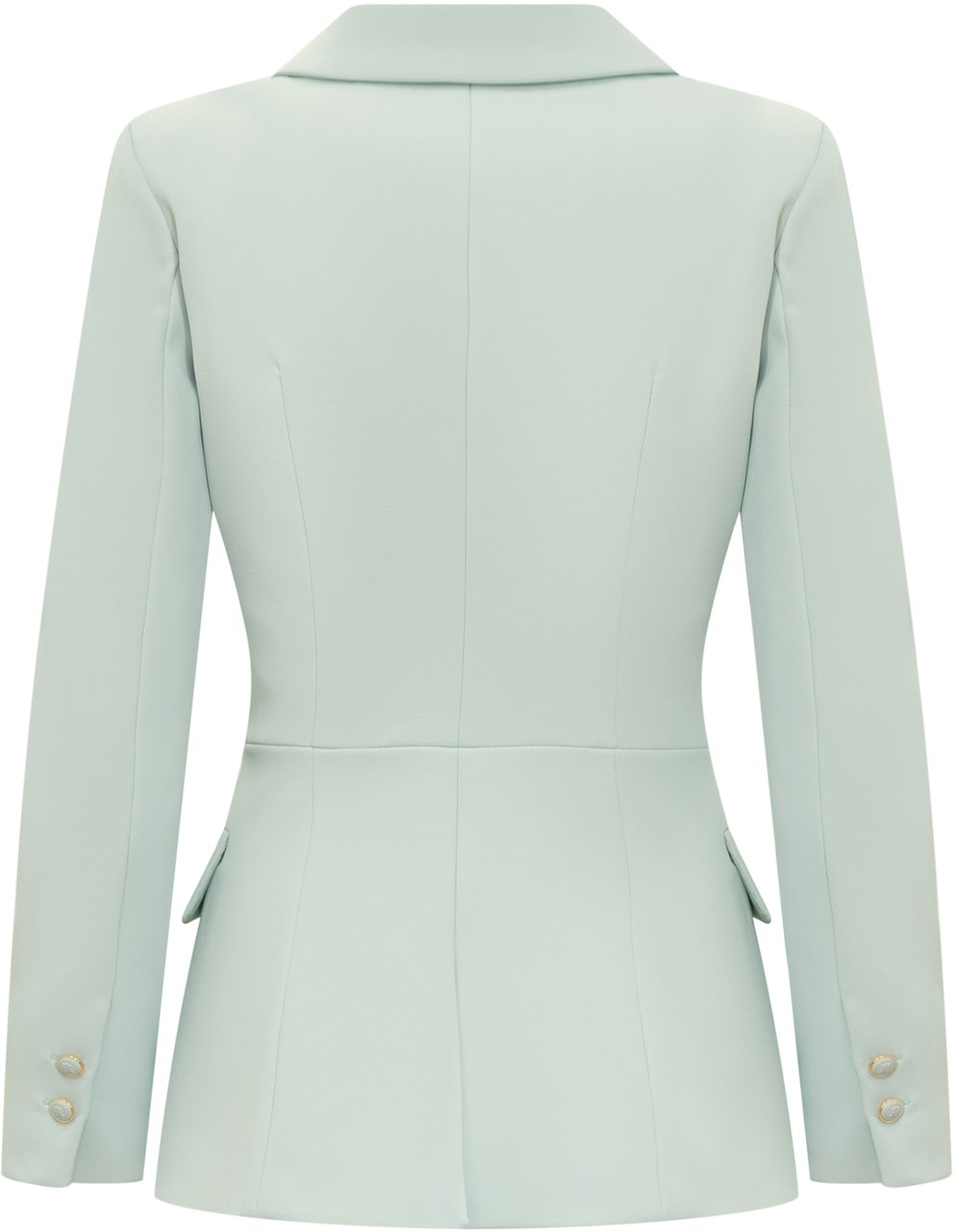 Elisabetta Franchi Blazer in Crêpe con Taglio in Vita Blauw