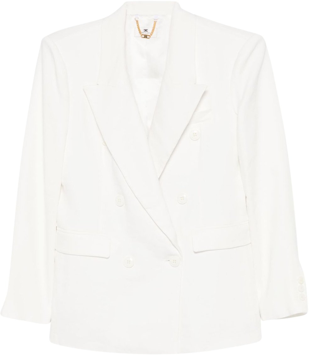 Elisabetta Franchi Jackets Ivory Wit