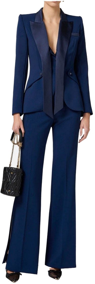 Elisabetta Franchi Blazer Blue Blauw