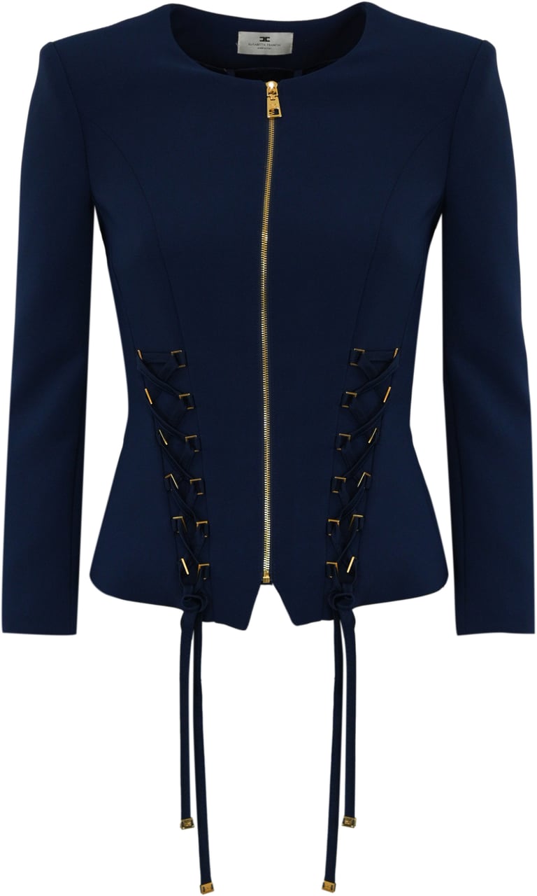 Elisabetta Franchi Jackets Blue Blauw