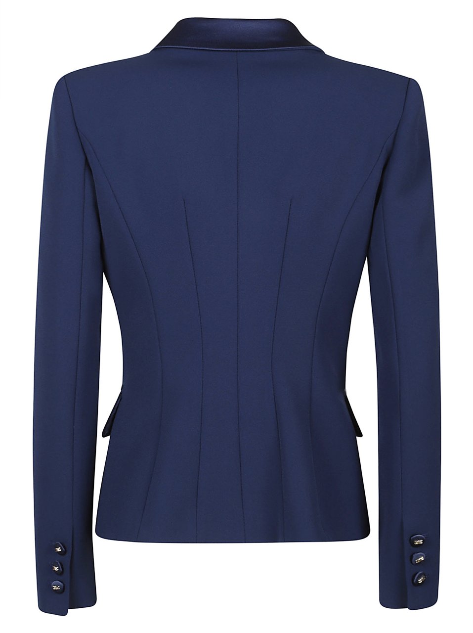 Elisabetta Franchi Essential Jacket Blue Blauw