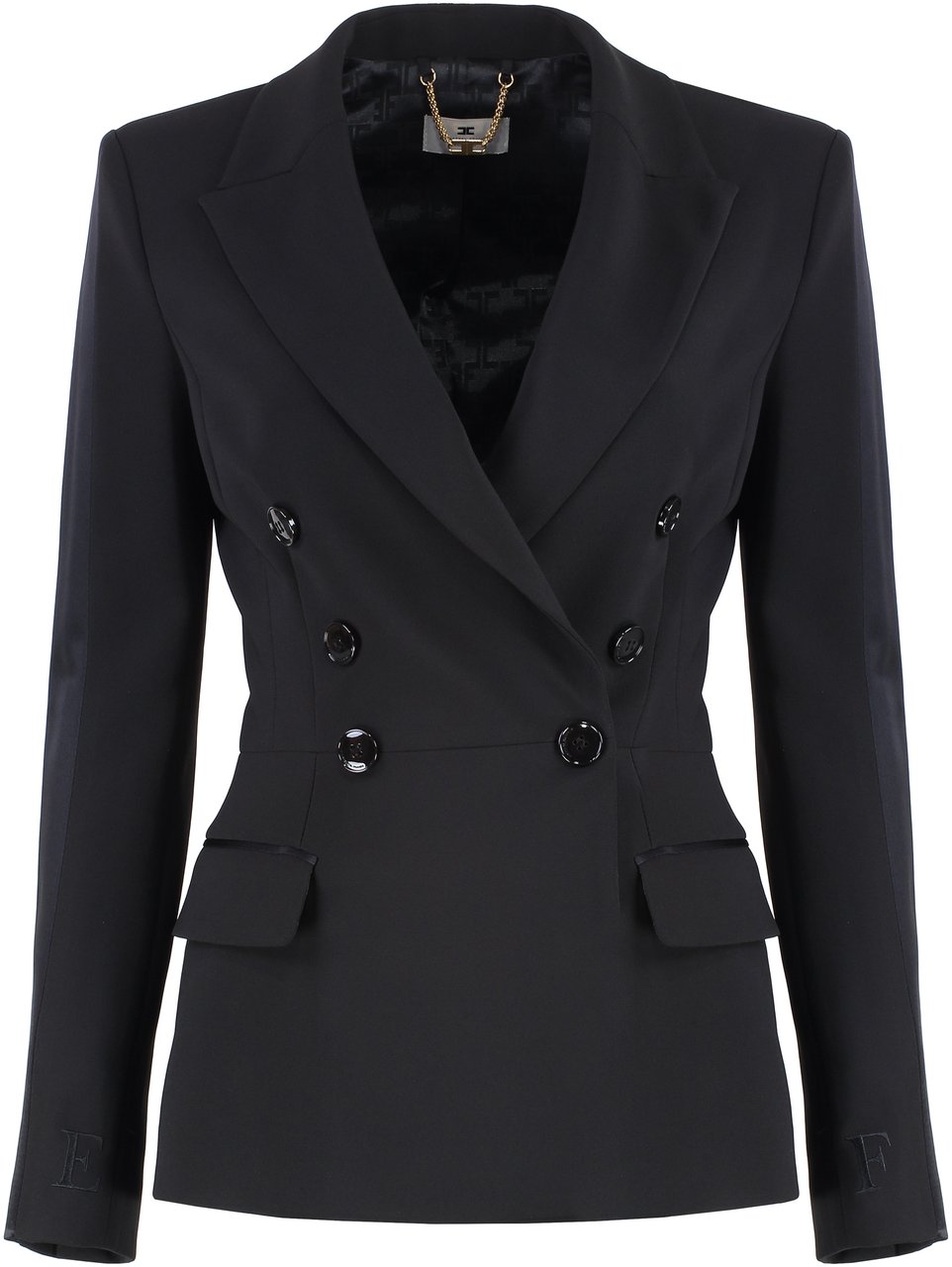 Elisabetta Franchi Crepe blazer Zwart