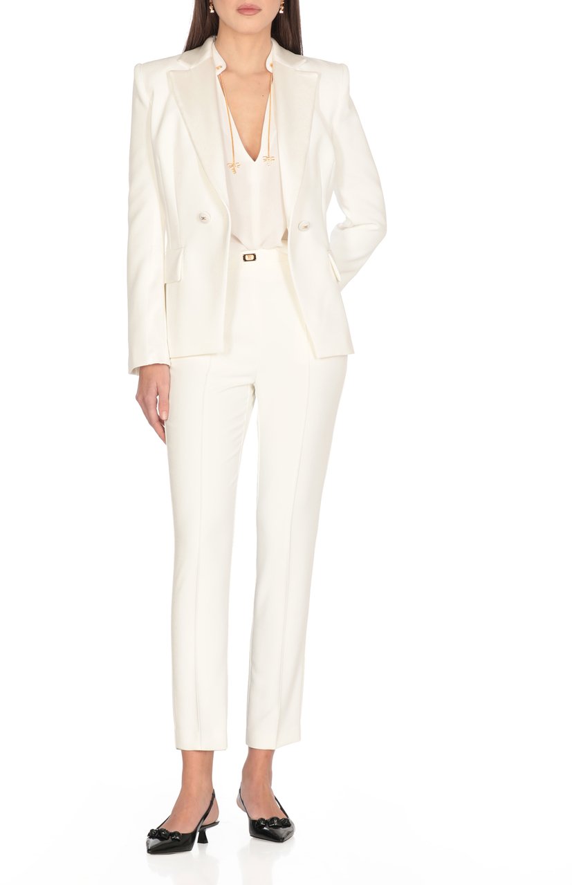 Elisabetta Franchi Jackets Ivory Wit