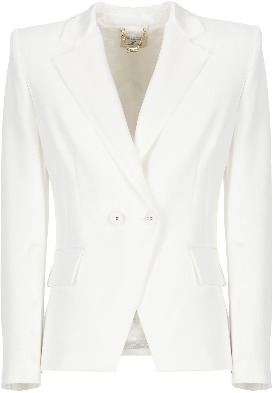 Elisabetta Franchi Jackets Ivory Wit