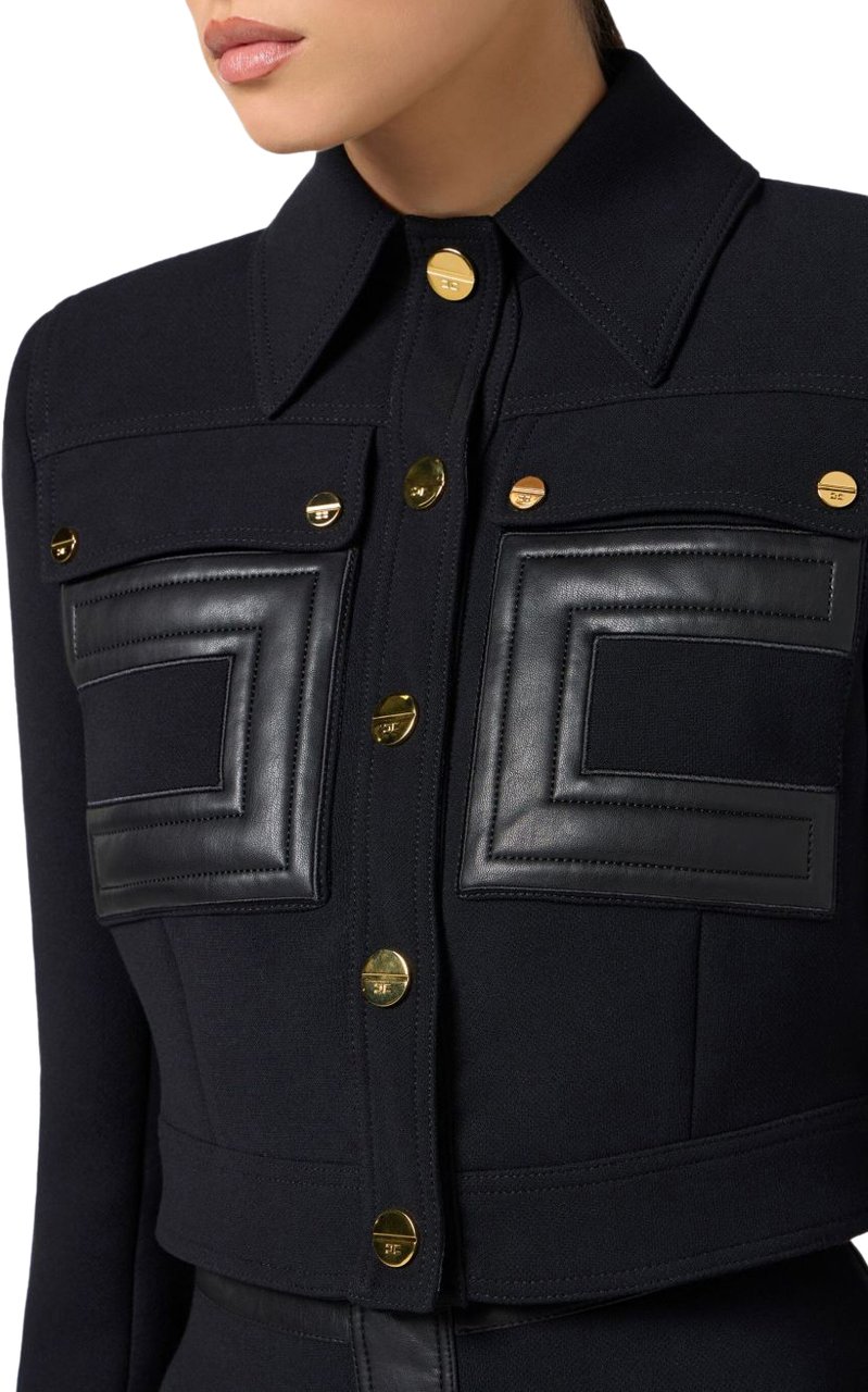 Elisabetta Franchi Jackets Black Zwart
